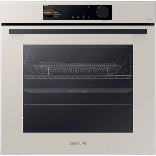 Cuptor incorporabil Samsung BeSpoke NV7B6665IAA/U2, Electric, 76 l, Autocuratare catalitica, Dual Cook, Grill, Wifi SmartThings, Clasa A+, Bej Cuptor incorporabil Samsung BeSpoke NV7B6665IAA/U2, Electric, 76 l, Autocuratare catalitica, Dual Cook, Grill, Wifi SmartThings, Clasa A+, Bej