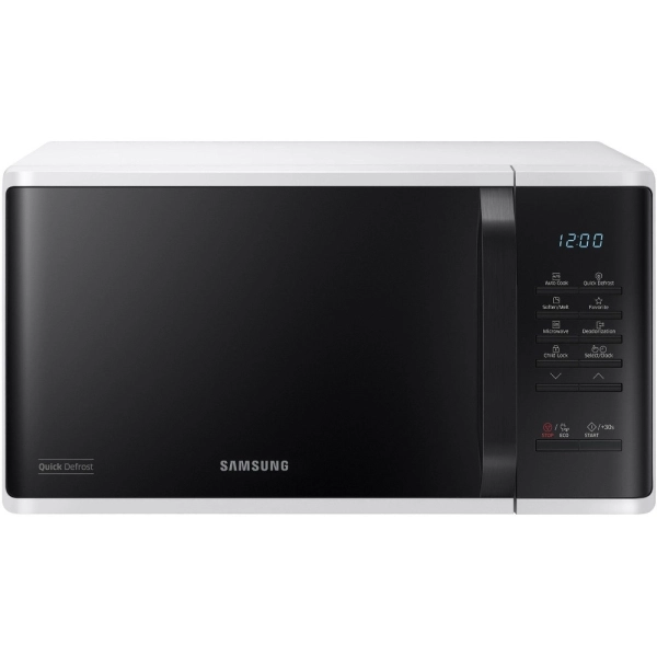 Cuptor cu microunde Samsung MS23K3513AW/OL, 800 W, 23 L, Quick Defrost, Ceramic Inside, Digital, Touch control, Alb Cuptor cu microunde Samsung MS23K3513AW/OL, 800 W, 23 L, Quick Defrost, Ceramic Inside, Digital, Touch control, Alb