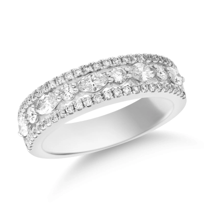 Inel din aur alb de 18K cu diamante de 0.89ct