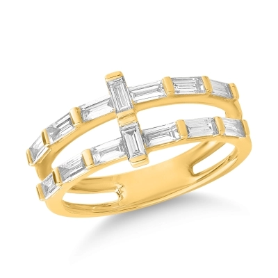 Inel din aur galben de 18K cu diamante de 0.86ct