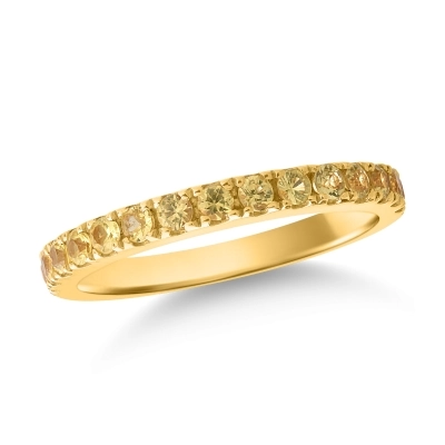 Inel din aur galben de 18K cu safire galbene de 0.46ct